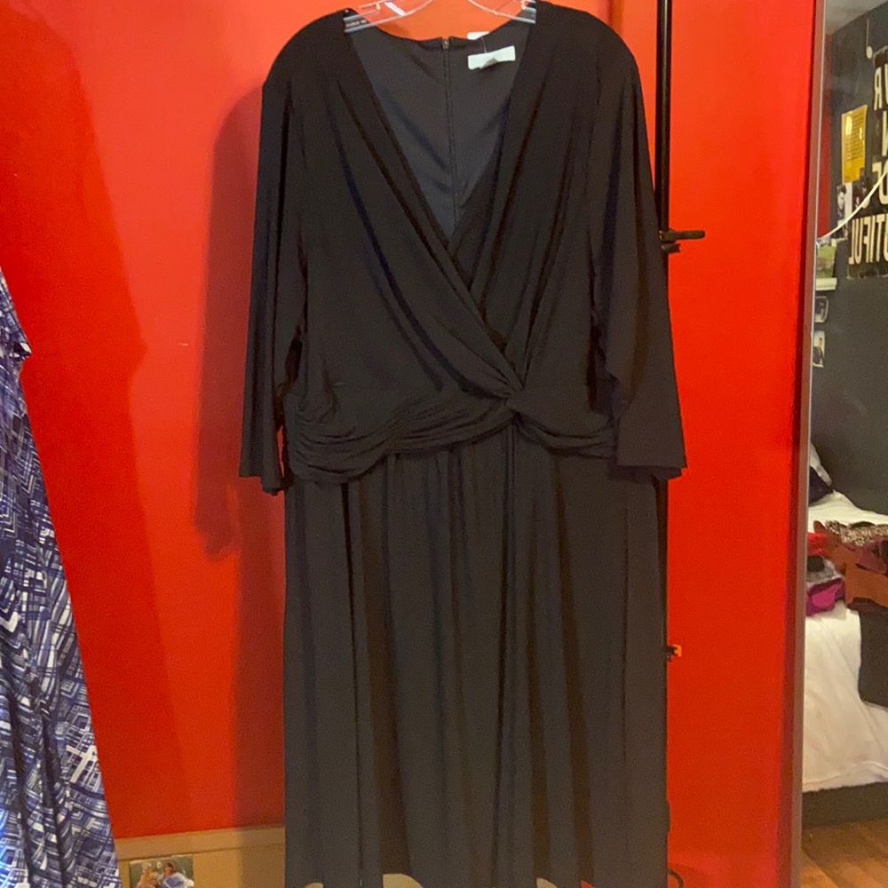 Cj banks stretchy black 2x dress with back zipper